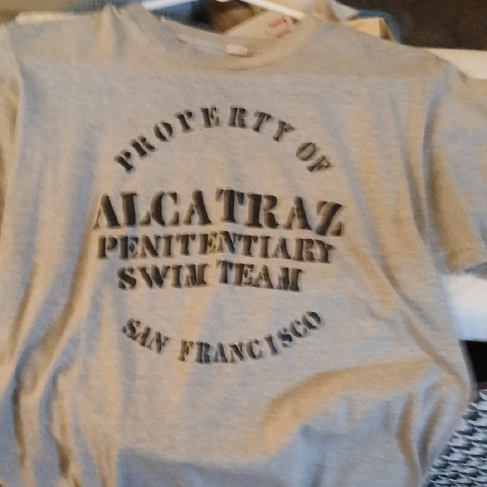 Gray Alcatraz Penitentiary Swim Team Tee